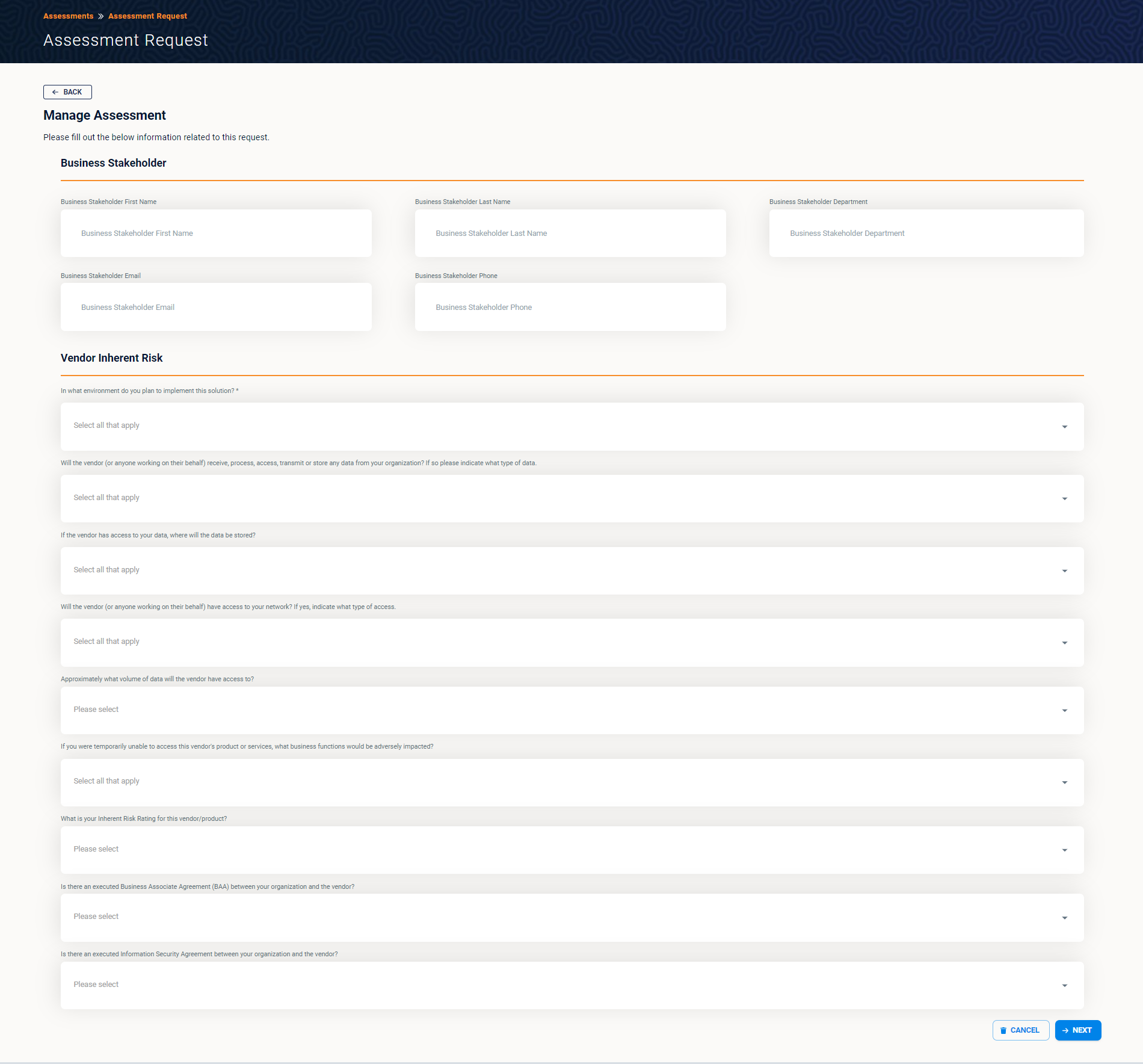 Manage Assessment